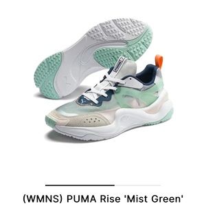 Puma rise in mist green size 7.5